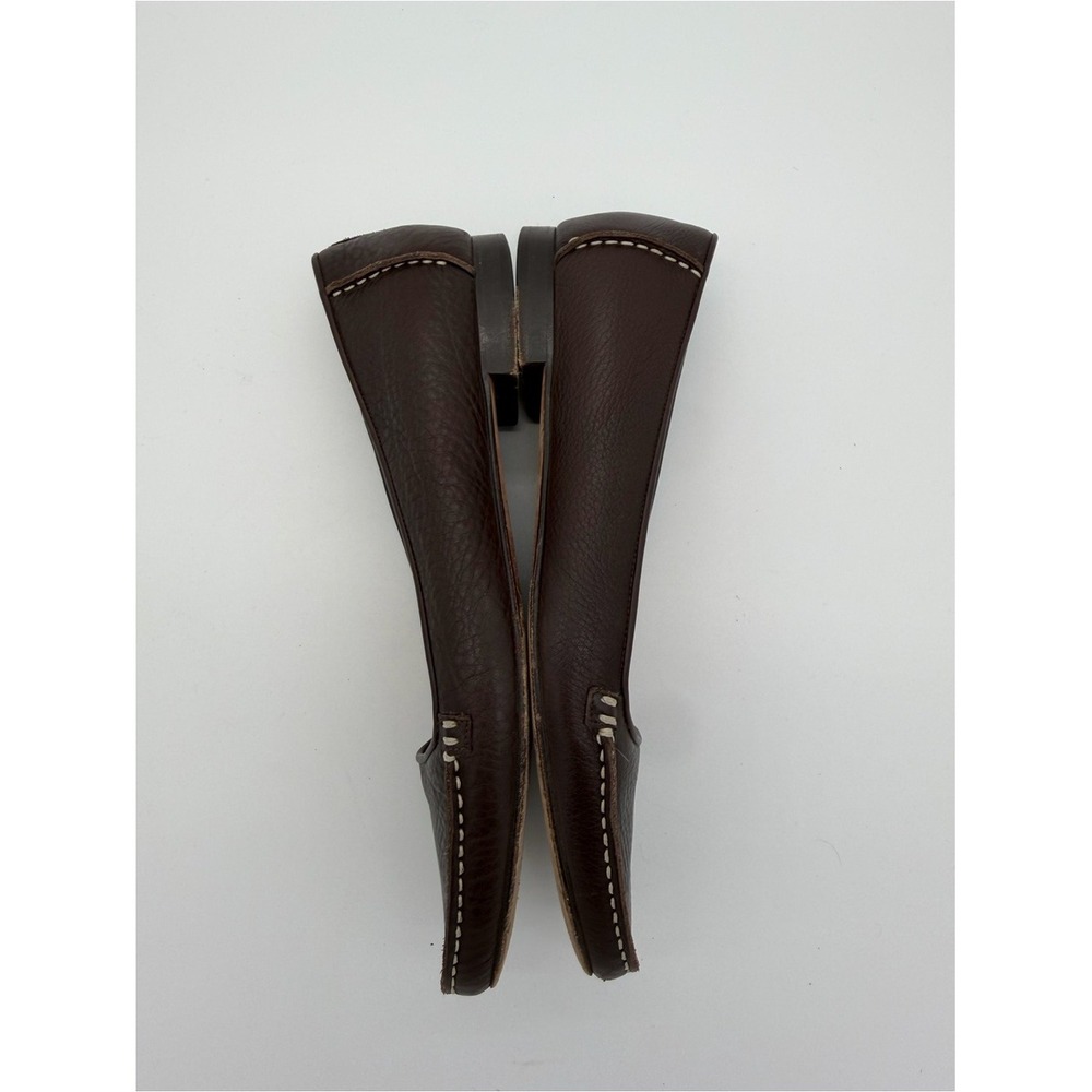 Manolo Blahnik Dark Brown Leather Slip-On Loafers size 38 size 8 - Picture 6 of 8